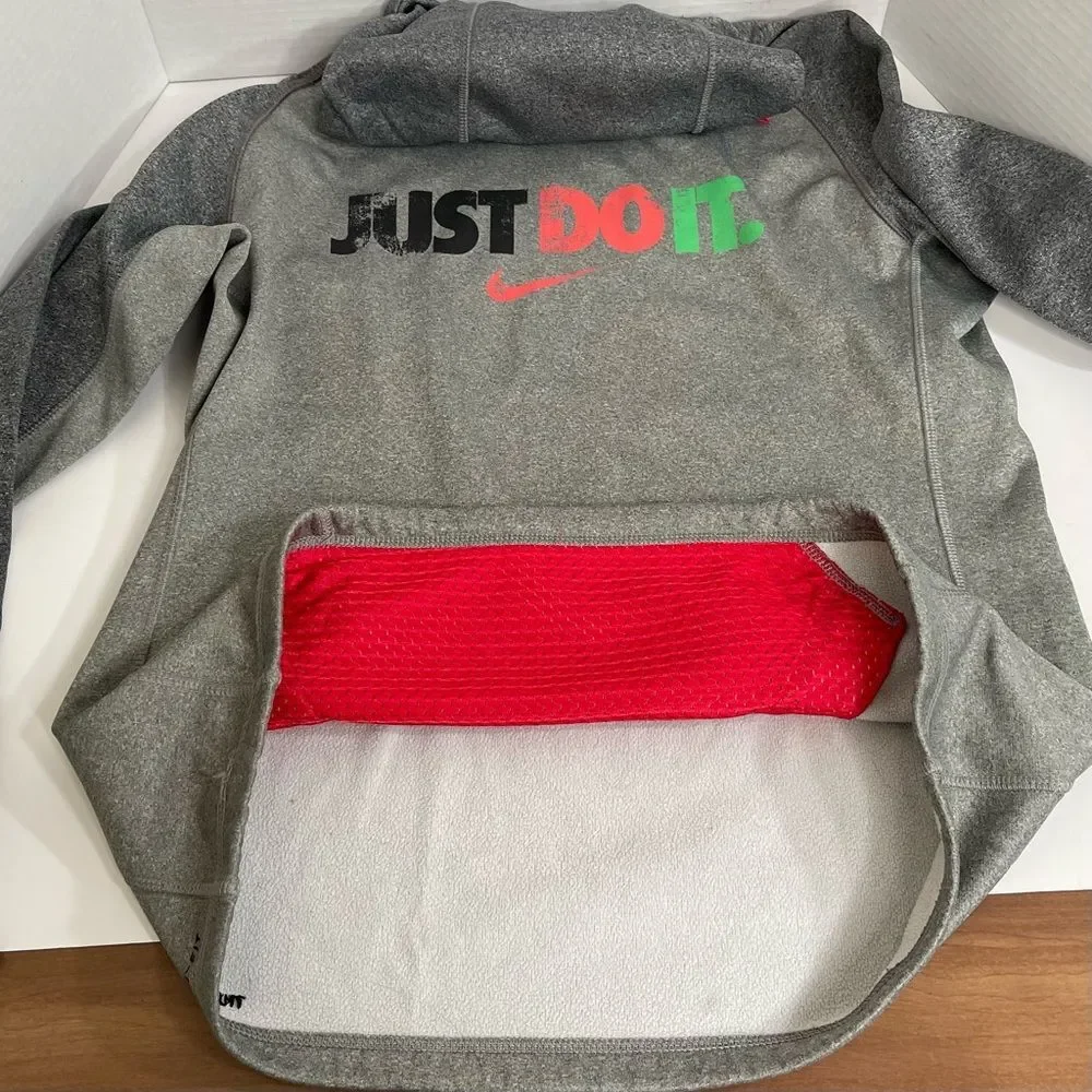 Nike Therma-Fit JUST DO IT Hooded Sweatshirt Colorful Graphics Activewear Size M
